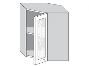 1.60.3у Шкаф настенный (h=720) угловой на 600мм со стекл. дверцей в Серове - serov.magazin-mebel74.ru | фото