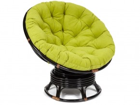 Кресло-качалка Papasan w 23/01 B с подушкой Antique brown, флок Олива в Серове - serov.magazin-mebel74.ru | фото