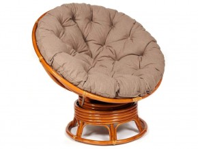 Кресло-качалка Papasan w 23/01 B с подушкой Cognac, экошерсть Коричневый в Серове - serov.magazin-mebel74.ru | фото