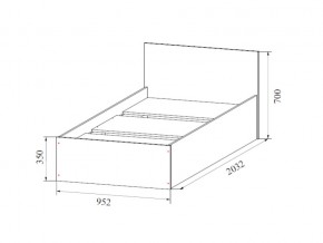Кровать одинарная (Без матраца 0,9*2,0) в Серове - serov.magazin-mebel74.ru | фото