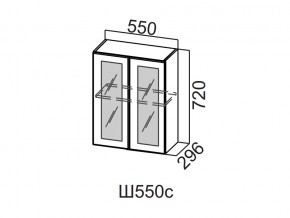 Ш550с/720 Шкаф навесной 550/720 (со стеклом) в Серове - serov.magazin-mebel74.ru | фото