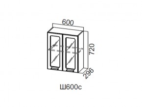 Ш600с/720 Шкаф навесной 600/720 (со стеклом) в Серове - serov.magazin-mebel74.ru | фото