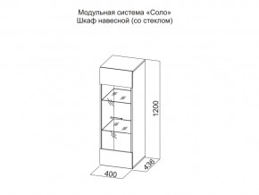 Шкаф навесной (со стеклом) в Серове - serov.magazin-mebel74.ru | фото